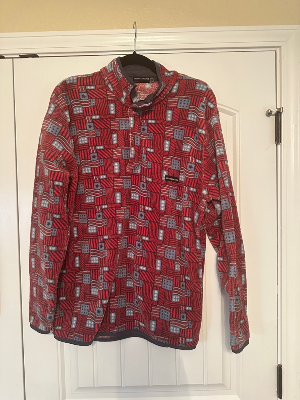Southern Marsh American Flag Fleece Pullover